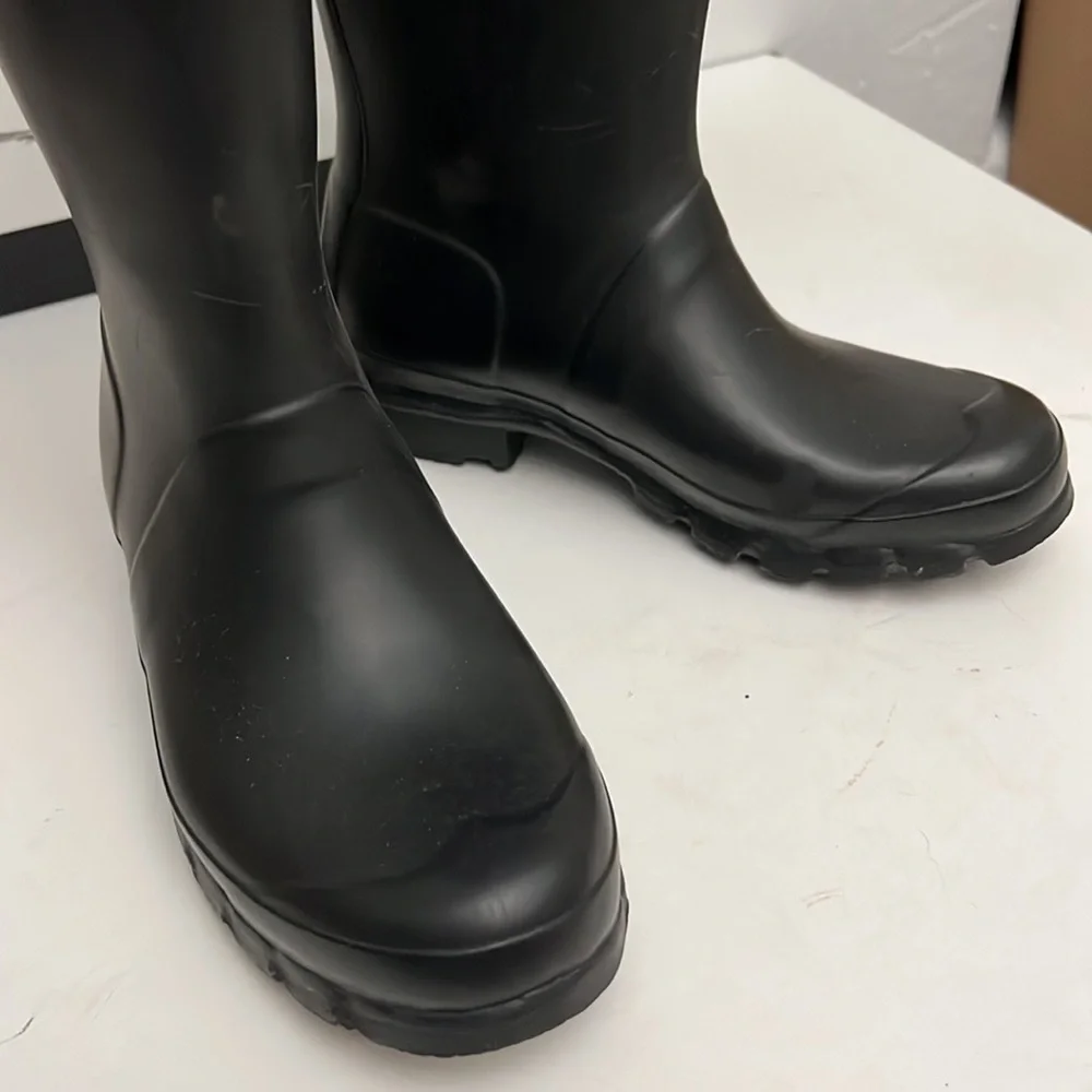Hunter Original Kids' Classic Rain Boot Black Mate Little Kid/Big Kid) S… - Picture 3 of 16